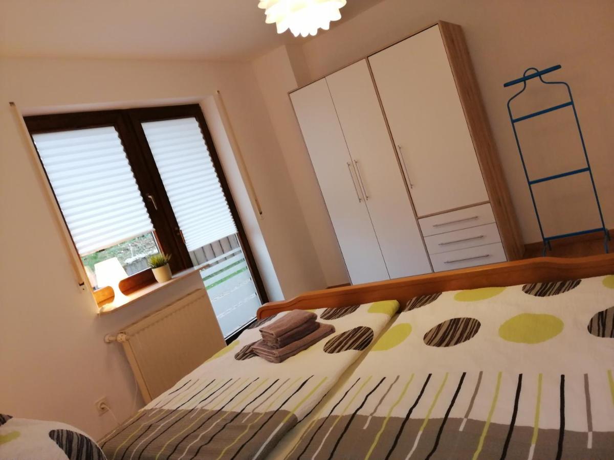 Ebenerdige Ferienwohnung mit großer Terrasse in der Nähe des Waldes, zum wohlfühlen Schöneck Exterior foto